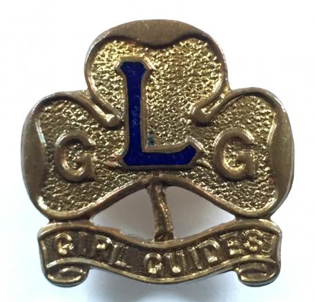 Girl Guides Lone Ranger Guide trefoil enrolment promise badge