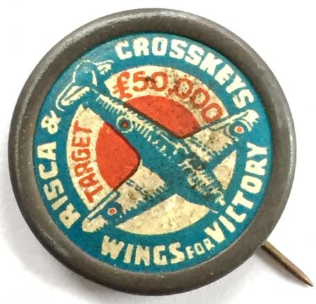 WW2 Risca & Crosskeys Wings for Victory fundraising badge