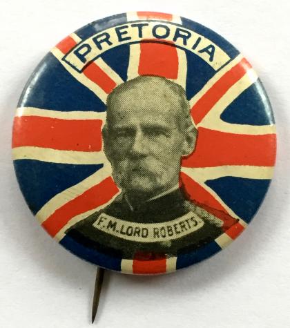Field Marshal Lord Roberts VC Boer War Union Jack Flag button badge