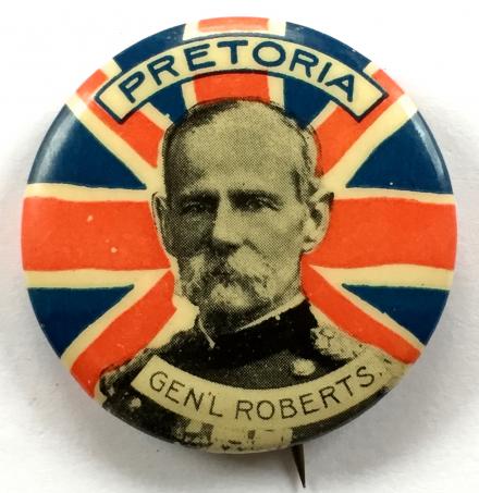 General Lord Roberts VC Boer War Union Jack Flag button badge