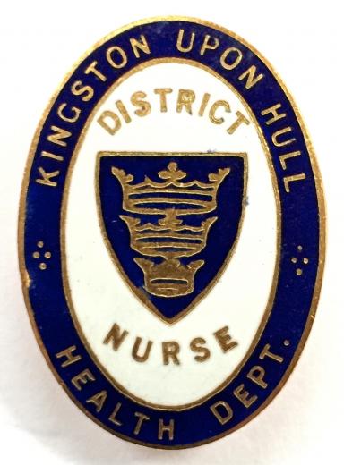 Kingston Upon Hull Health Department district nurse badge