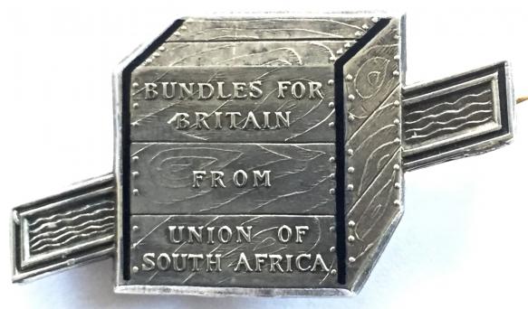 WW2 Bundles For Britain from Union of South Africa silver badge