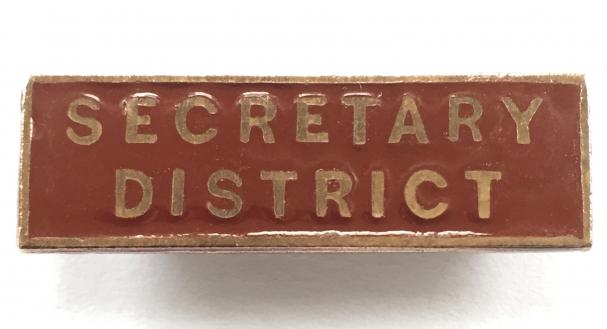 Girl Guides Secretary District bar badge