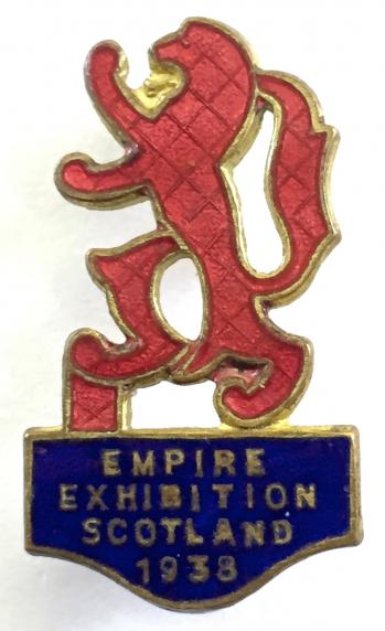 1938 Empire Exhibition Scotland souvenir badge