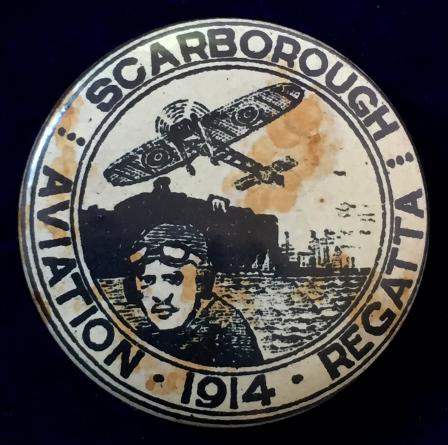 Scarborough Aviation Regatta 1914 Bleriot monoplane badge