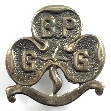 Baden Powell Girl Guides Commissioners silver promise badge c1910 
