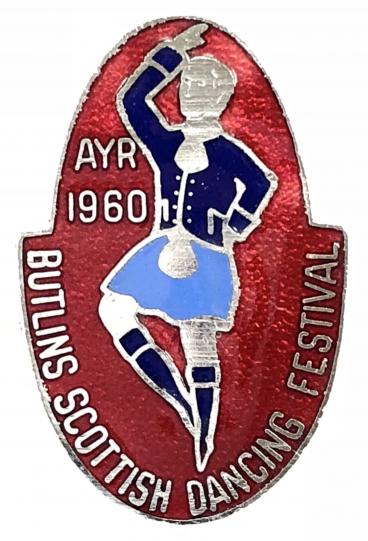 Butlins Ayr 1960 Scottish Dancing Festival badge