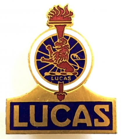 Joseph Lucas Ltd electrical equipment advertising badge 