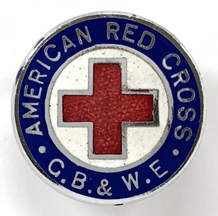 American Red Cross Great Britain and Western Europe war worker badge 