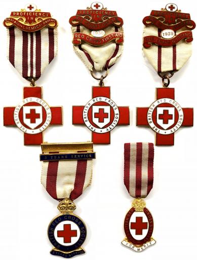 British Red Cross Society Chemical Warfare group of five medals.