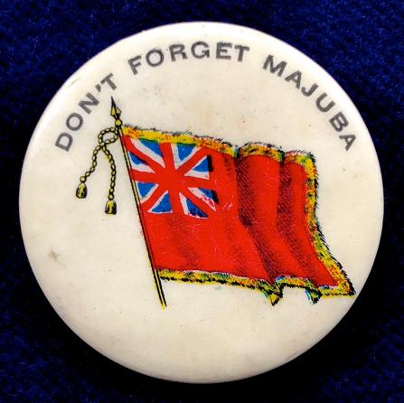 Boer War South Africa 'Dont Forget Majuba' tin button badge.