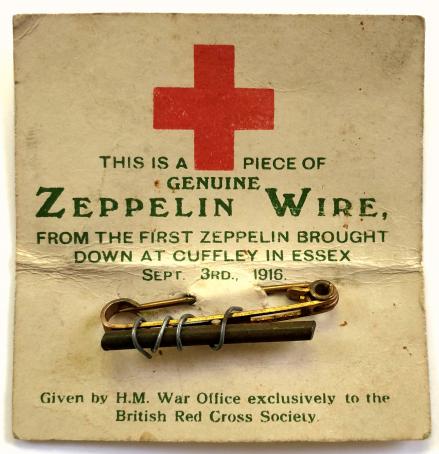 WW1 Wire from Zeppelin brought down at Cuffley Essex Sept 3rd 1916 