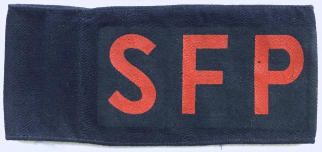 WW2 Supplementary Fire Parties / Street Fire Parties SFP armband