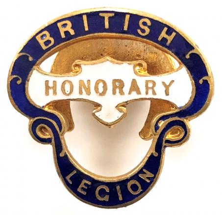 British Legion honorary member large pattern badge