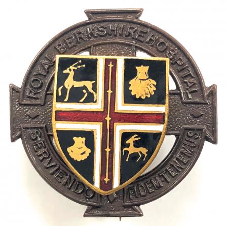 Royal Berkshire Hospital bronze and enamel nurses badge