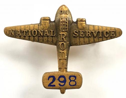 British Rola Company aircraft suppliers National Service badge.