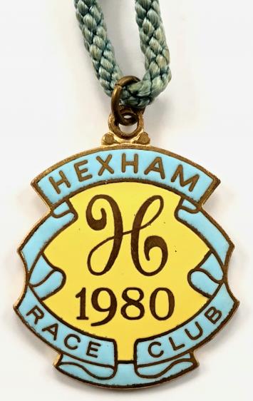 1980 Hexham Park horse racing club badge