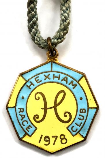 1978 Hexham Park horse racing club badge