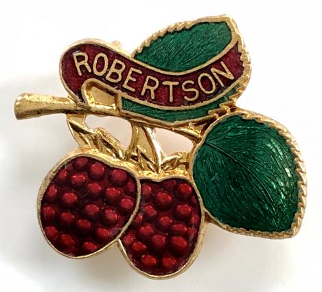 Robertson raspberry fruit jam advertising badge