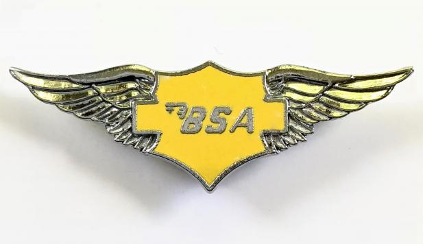 BSA motorcycles bikers advertising badge