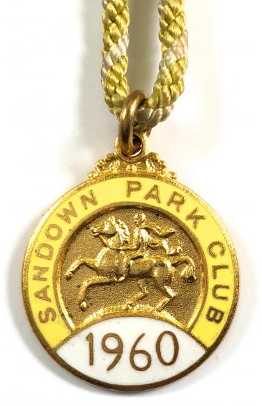 1960 Sandown Park horse racing club badge