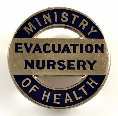 WW2 Ministry of Health evacuation nursery badge