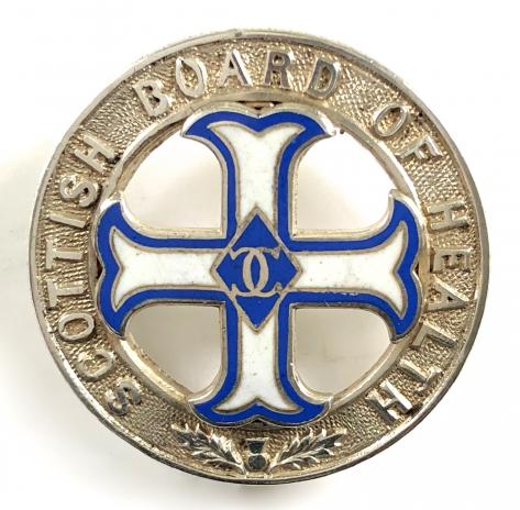 Scottish Board of Health fever training 1920 silver badge