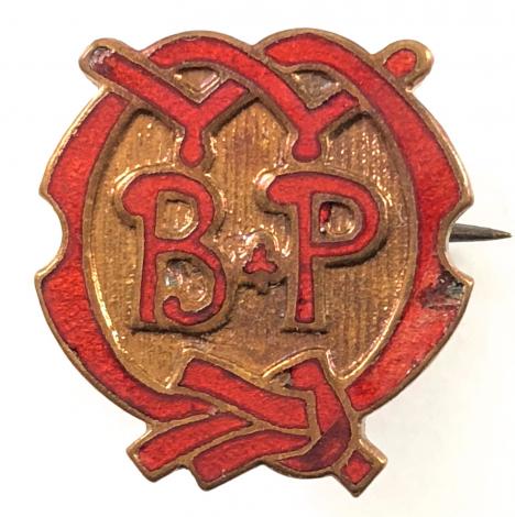 Girl Guides Land Ranger red enamel BP warrant badge