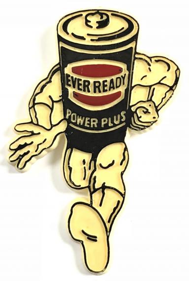 Ever Ready Power Plus battery advertising badge