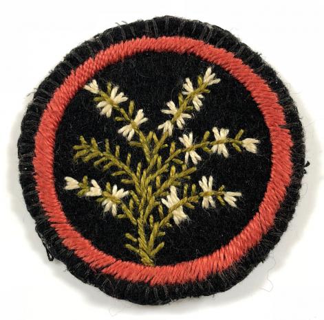 Girl Guides Heather flower patrol emblem felt cloth badge