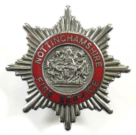 Nottinghamshire Fire Service firemans cap badge