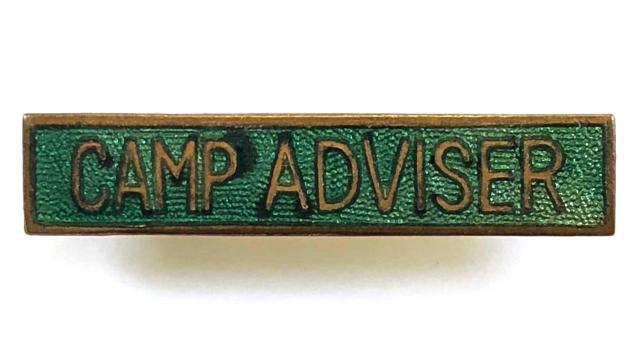 Girl Guides Camp Adviser qualification bar badge