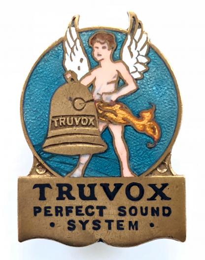 TRUVOX Perfect Sound System advertising badge loudspeakers and acoustic devices