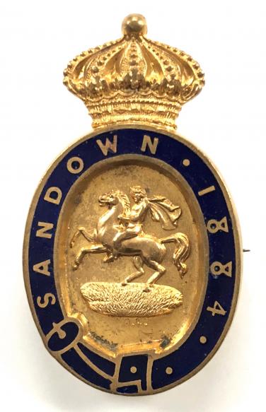 1884 Sandown Park Racecourse horse racing club badge