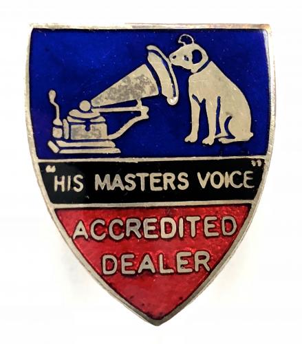 His Masters Voice HMV Accredited Dealer salesman's badge