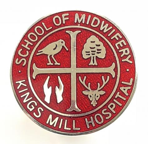 Kings Mill Hospital School of Midwifery nurses badge