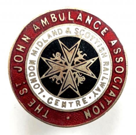 St John Ambulance London Midland Scottish Railway badge