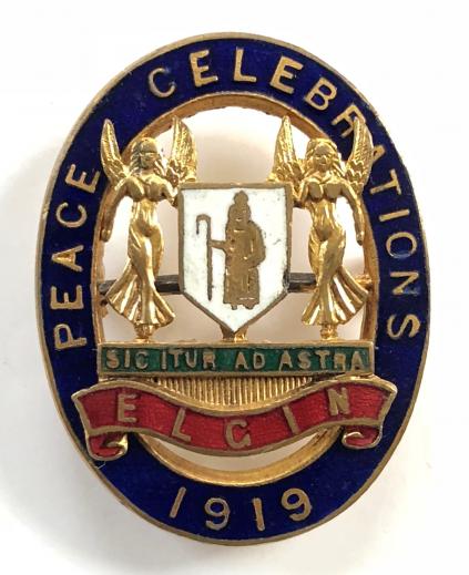 WW1 Elgin Peace Celebrations 1919 badge