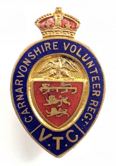WW1 Carnarvonshire Volunteer Regiment VTC badge