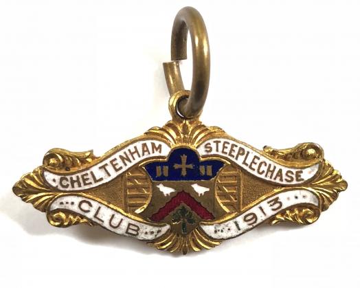 1913 Cheltenham Steeplechase Club horse racing badge