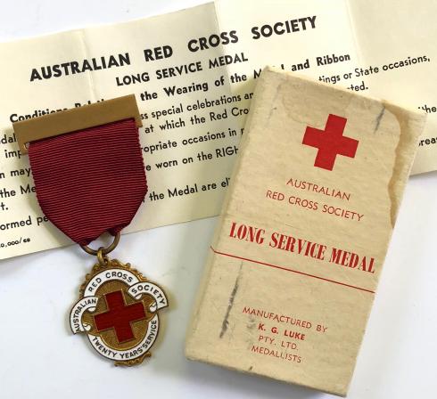 Australian Red Cross Society Long Service Medal & Case