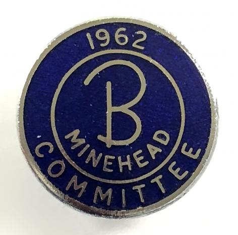 Butlins 1962 Minehead blue committee badge