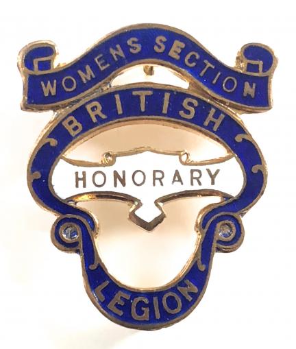 British Legion womens section Honorary membership badge