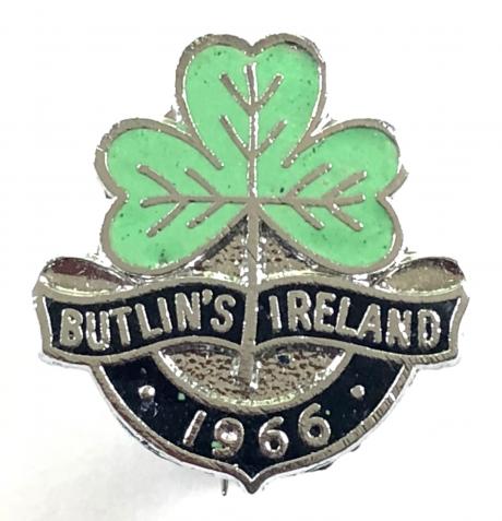 Butlins 1966 Mosney Ireland holiday camp shamrock badge