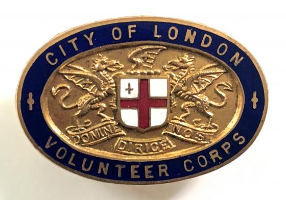 WW1 City of London Volunteer Corps VTC badge