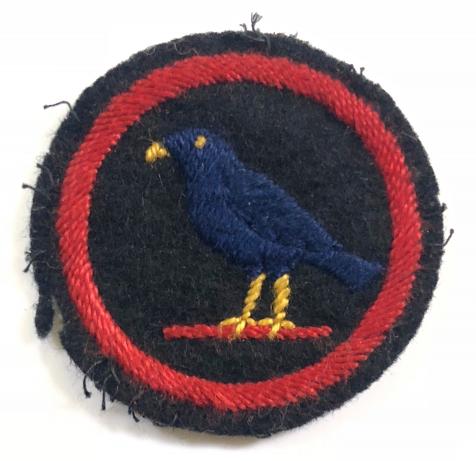 Girl Guides Blackbird patrol emblem felt cloth badge