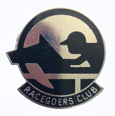 Racegoers Club horse racing membership pin badge circa late1960's