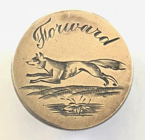 WW1 Bramham Moor Hunt 1916 hallmarked silver coat button