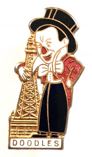 Doodles the Clown Blackpool Tower Circus character badge c1930s