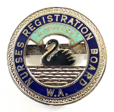 Western Australia Nurses Registration Board midwifery badge